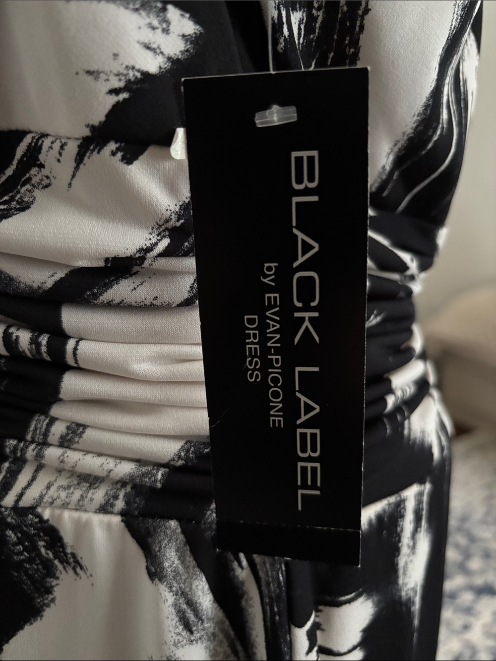 Black Label Black and White Halter Midi Dress - Picture 7 of 10